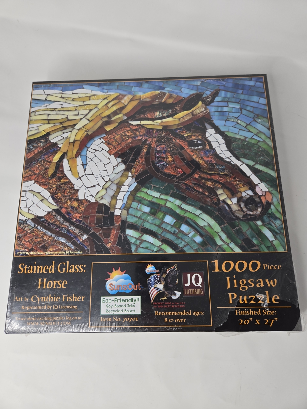 SunsOut Stained Glass Horse 1000-Piece Jigsaw Puzzle - By Cynthie Fisher